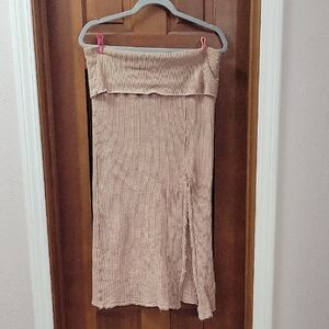 Free People Waffle Knit Midi Skirt